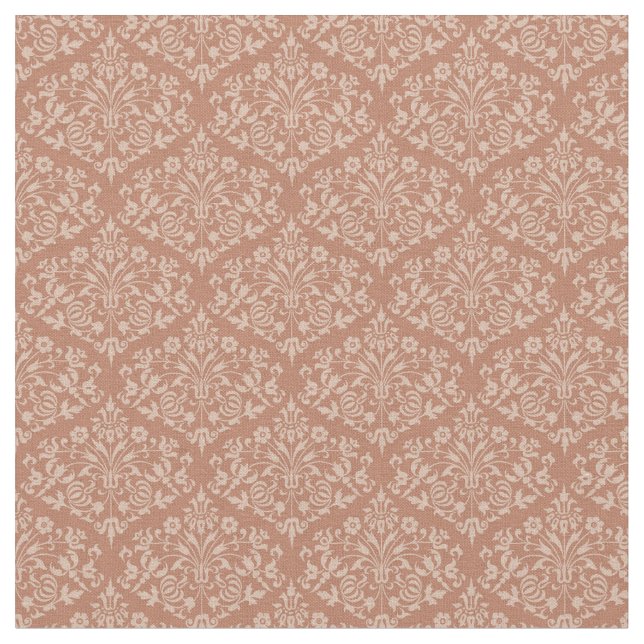 Sienna-Damask Stoff (Nahaufnahme)