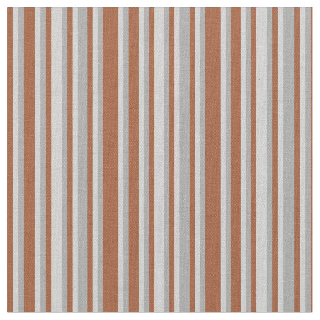 Sienna, Light Gray & Dark Gray Lines Stoff (Nahaufnahme)
