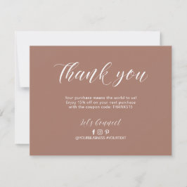 Sienna Modern Letters Business Package Vielen Dank Dankeskarte