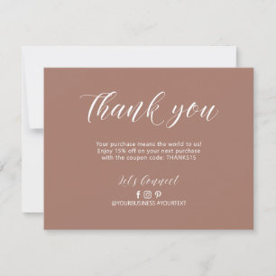 Sienna Modern Letters Business Package Vielen Dank Dankeskarte