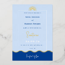 SIENNA Modernes Reiseziel Gold Foil Einladung