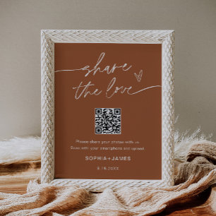 SIENNA Share the Love Hochzeitsfoto QR-Code Poster
