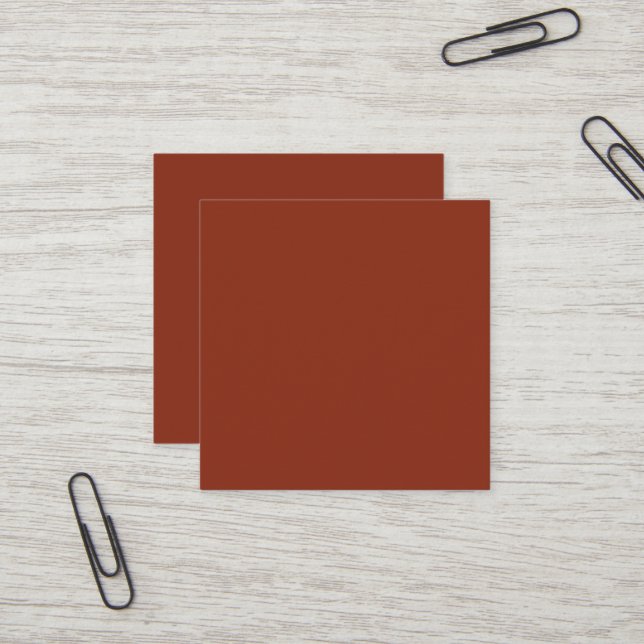 Sienna Square Business Card Quadratische Visitenkarte (Vorderseite/Rückseite Beispiel)