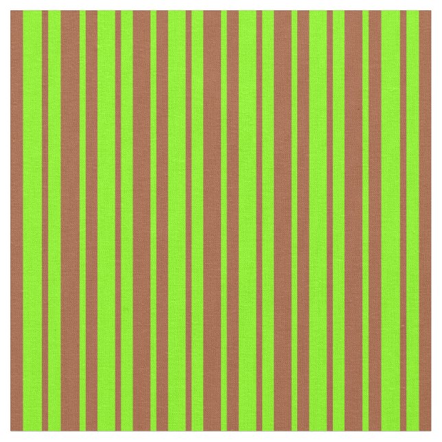 Sienna und Chartreuse Streifen Stoff (Nahaufnahme)