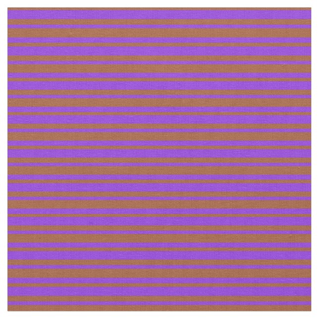 Sienna und Lila Streifenmuster Stoff (Nahaufnahme)