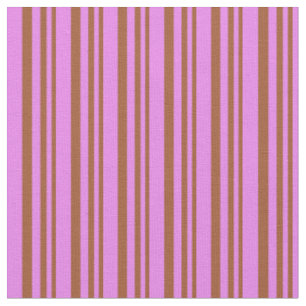 Sienna und Violett farbige Linde/Streifen Muster Stoff