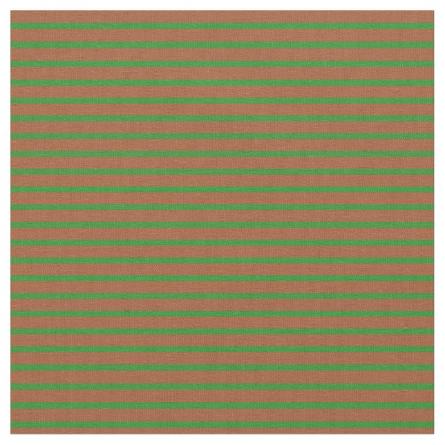 Sienna und Wald Grüne Linde/Streifenmuster Stoff (Nahaufnahme)