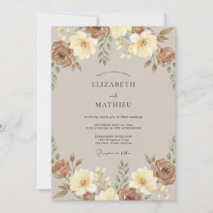 Sienna Warme Boho-Hochzeit Einladung
