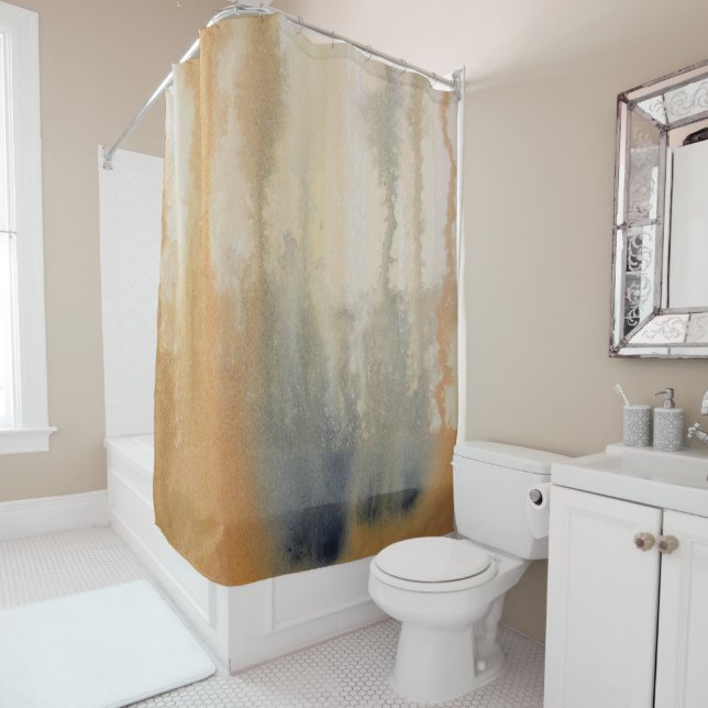 Sienna Wilds Watercolor Abstrakt Duschvorhang (Beispiel)