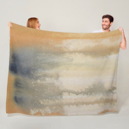 Sienna Wilds Watercolor Abstrakt Fleecedecke