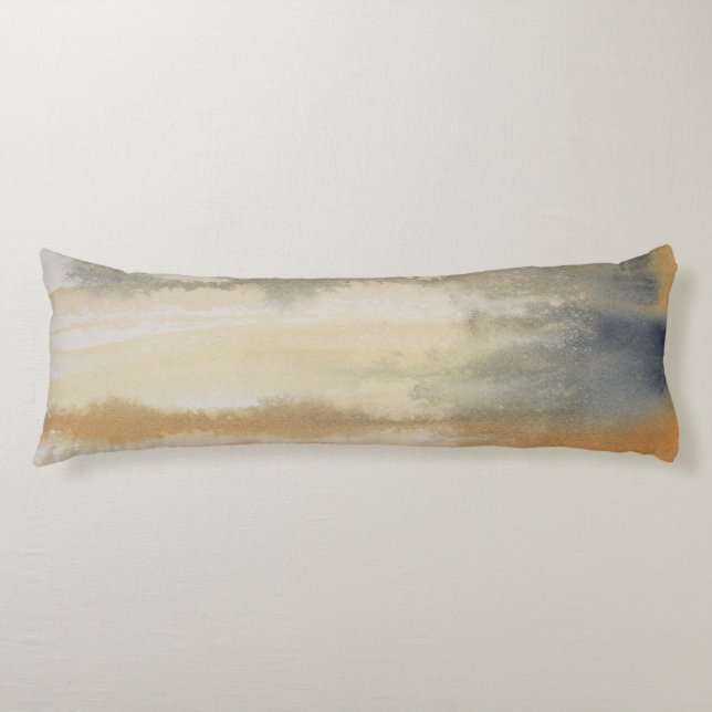 Sienna Wilds Watercolor Abstrakt Seitenschläferkissen (Vorderseite)