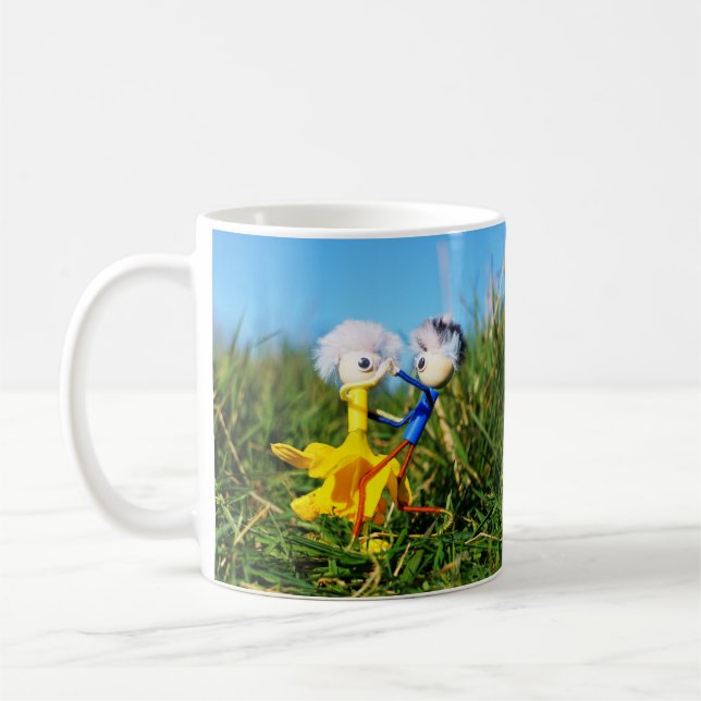 Sierlijk dansend actief Fubby poppetjes stel. Kaffeetasse (Links)