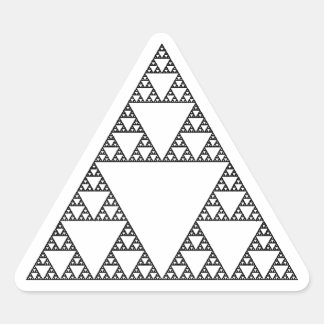 Sierpinski-Dreieck Dreieckiger Aufkleber