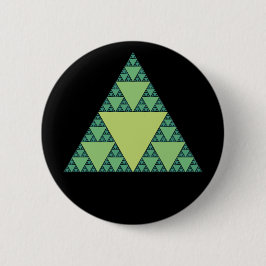 Sierpinski-Dreieck in grünen Farbtönen Button