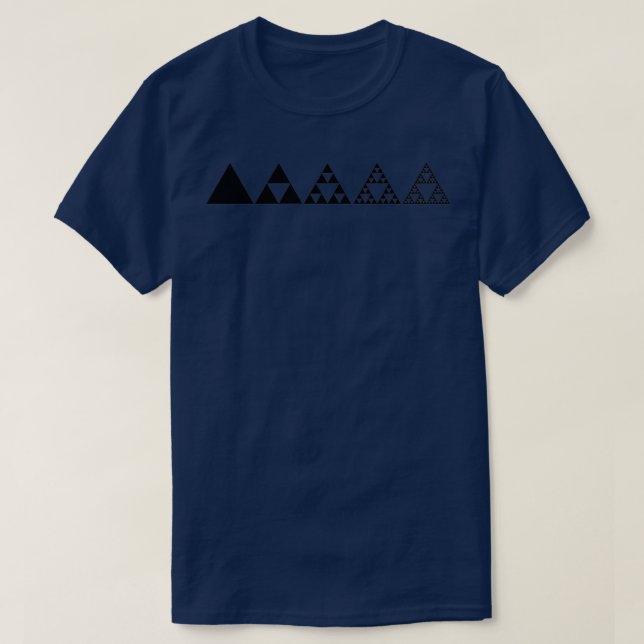 Sierpinski Triangle Mathematics Fraktal Math Geome T-Shirt (Design vorne)