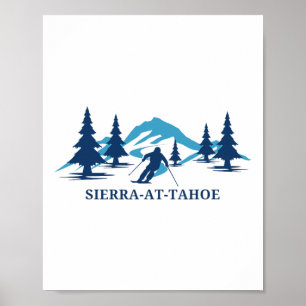 Sierra-at-tahoe California Ski Resort Skiing Skier Poster