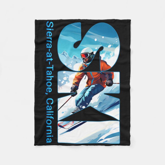 Sierra-at-tahoe Cooler Skiurlaub Ski Außenbereich  Fleecedecke (Vorderseite)