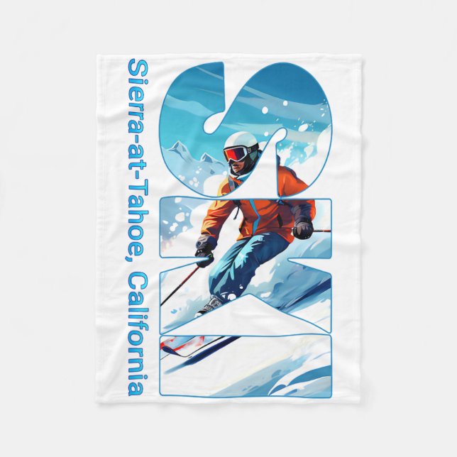 Sierra-at-tahoe Cooler Skiurlaub Ski Außenbereich  Fleecedecke (Vorderseite)