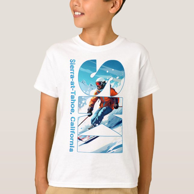 Sierra-at-tahoe Cooler Skiurlaub Ski Außenbereich  T-Shirt (Vorderseite)
