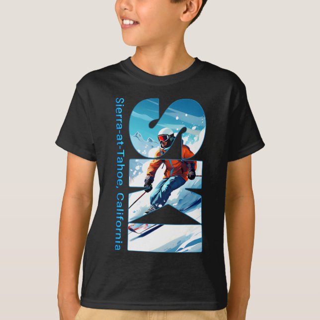 Sierra-at-tahoe Cooler Skiurlaub Ski Außenbereich  T-Shirt (Vorderseite)
