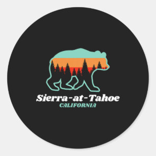 Sierra-at-tahoe Skifahren Snowboarden California B Runder Aufkleber