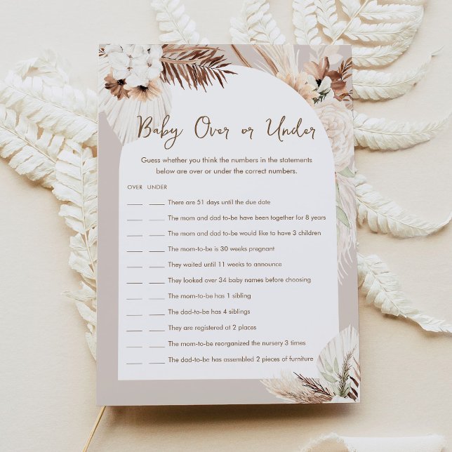 SIERRA Baby über oder unter Babydusche Spielkarte Einladung (Von Creator hochgeladen)