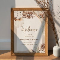 SIERRA Bohemisch Wedding Welcome Poster-Sign