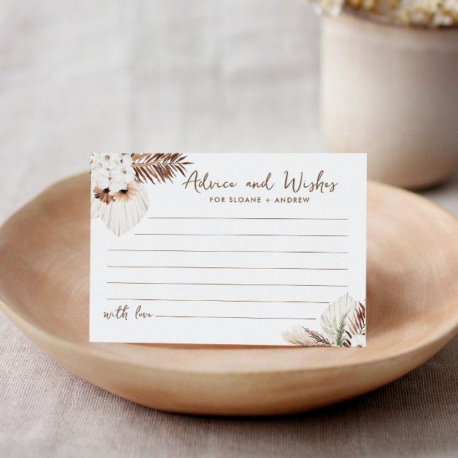 SIERRA Boho Wedding Advice and Wishings Card Begleitkarte (Von Creator hochgeladen)