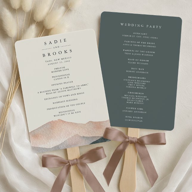 Sierra Dusk | Wüstenberg Hochzeitsprogramm Fächer (Von Creator hochgeladen)
