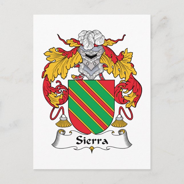 Sierra Familienwappen Postkarte (Vorderseite)
