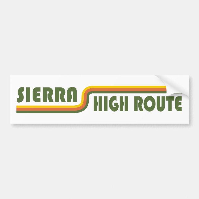 Sierra High Route California Autoaufkleber (Vorne)