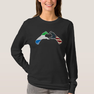 Sierra Leone Amerikanisch USA-Flagge USA Sierra-L T-Shirt