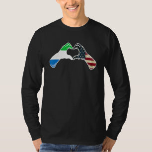 Sierra Leone Amerikanisch USA-Flagge USA Sierra-L T-Shirt