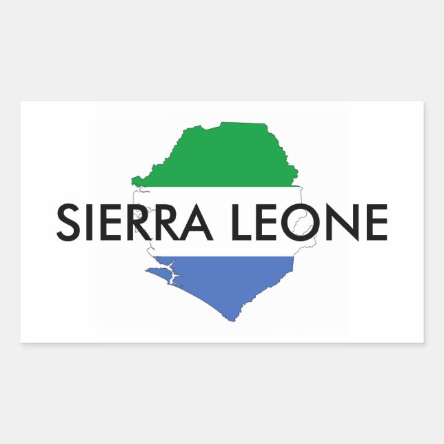 sierra leone country flagge Symbol Rechteckiger Aufkleber (Vorderseite)