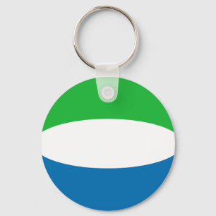 Sierra Leone Fisheye Flag Schlüsselanhänger