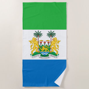 Sierra Leone Flag & Emblem Strandtuch