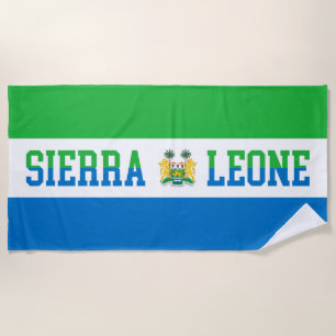 Sierra Leone Flag & Emblem Strandtuch