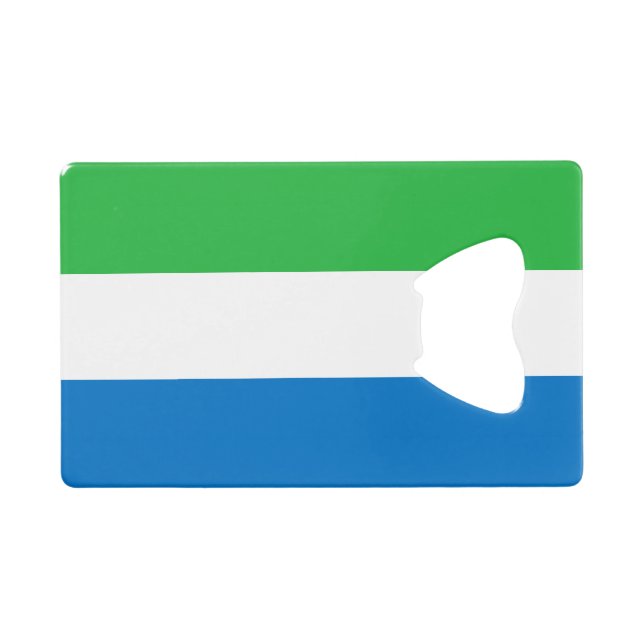 Sierra Leone Flag Geldbeutel Flaschenöffner (Vorderseite (Horizontal))