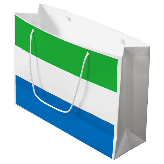 Sierra Leone Flag Große Geschenktüte (Vorderseite Schrägansicht)