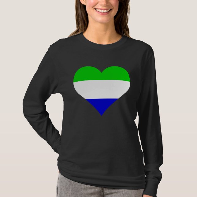 Sierra Leone Flag Heart Sierra Leone Gifts Love Si T-Shirt (Vorderseite)