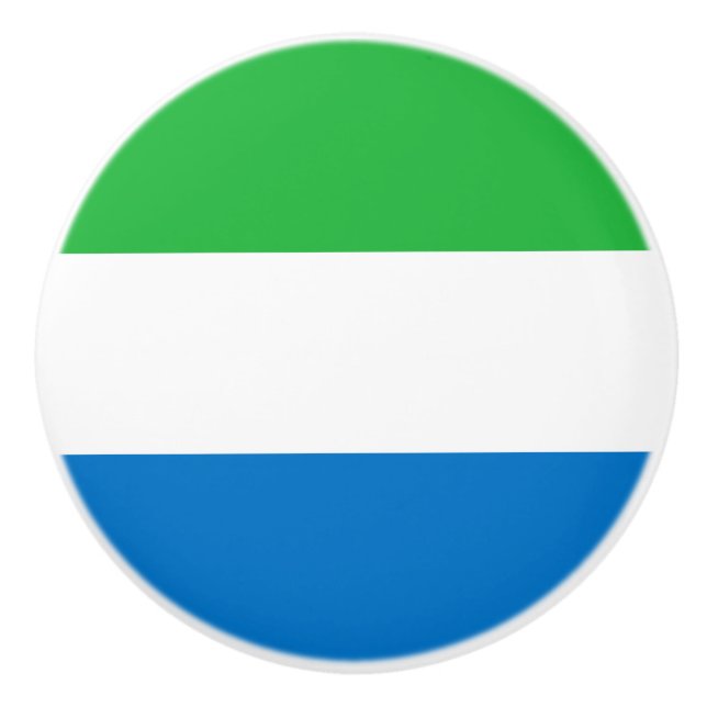 Sierra Leone Flag Keramikknauf (Vorderseite)