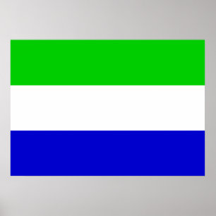 Sierra Leone Flag Poster