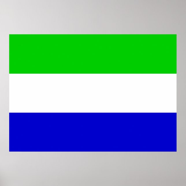 Sierra Leone Flag Poster (Vorne)