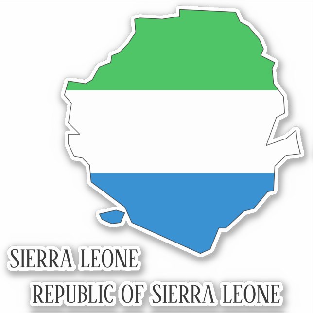 Sierra Leone Flagge Charming Patriotic Karte Aufkleber (Vorderseite)