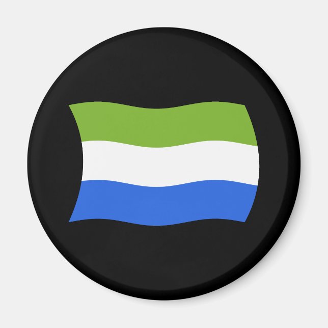 Sierra Leone Flagge Magnet (Vorne)