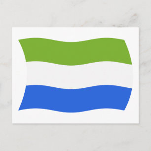 Sierra Leone Flagge Postkarte