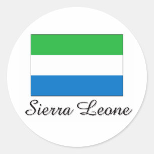 Sierra Leone-Flaggen-Entwurf Runder Aufkleber