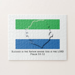 SIERRA LEONE Gesegnete Nation LEONEAN FLAG