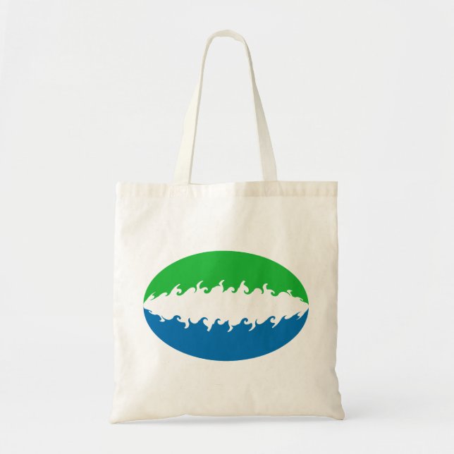 Sierra Leone Gnarly Flag Bag Tragetasche (Vorne)