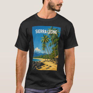 Sierra Leone Illustration Reise Kunst Vintage T-Shirt